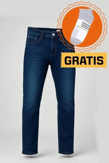 PANTALÓN DE MEZCLILLA AZUL CLÁSICO PARA HOMBRE