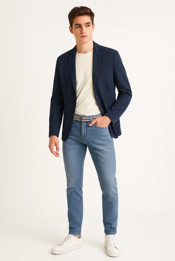 JEAN PARA HOMBRE ESTILO MODERNO CON CINTURÓN
