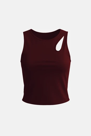 BLUSA CROP ASIMÉTRICA CON ABERTURA EN EL LADO IZQUIERDO