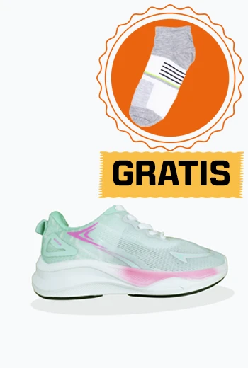 ZAPATILLAS RUNNING CON AMORTIGUACIÓN LIGERA BLANCO MENTA Y ROSA