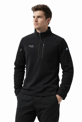 CHOMPA POLAR DEPORTIVA CON CIERRE MEDIO Y CUELLO ALTO