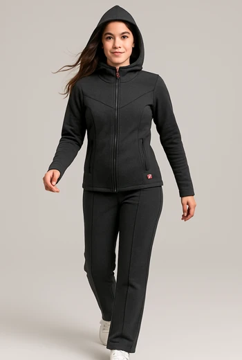 CONJUNTO DEPORTIVO PLOMO ESSENTIAL PARA MUJER