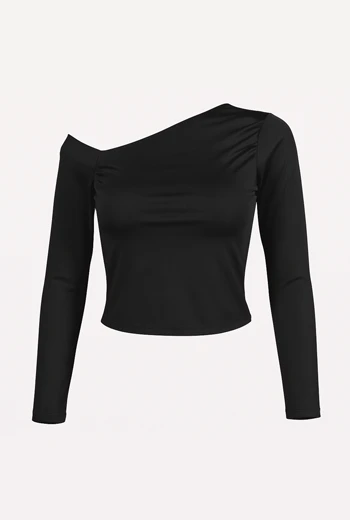 TOP MANGA LARGA DESCOTE DERECHO