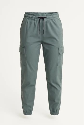 PANTALÓN JOGGER DE GABARDINA PARA HOMBRE CON BOLSILLOS CARGO
