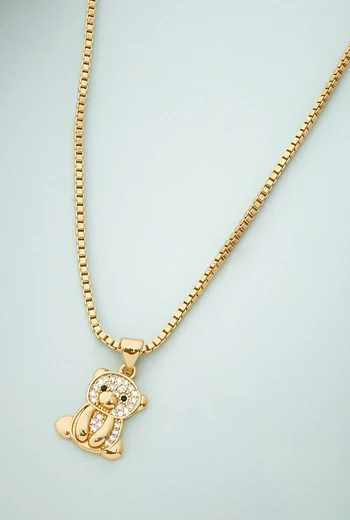 CADENA BAÑADA EN ORO CON DIJE DE OSO